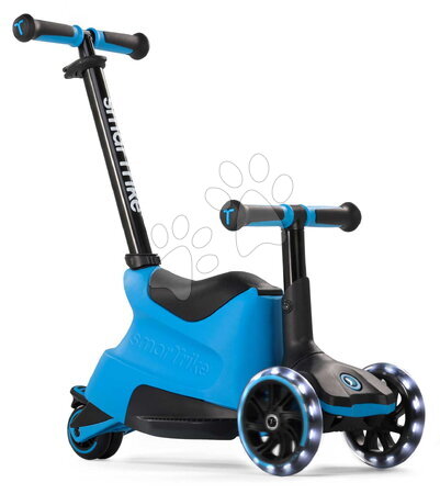 Odrážadlá od 12 mesiacov - Odrážadlo a kolobežka 2v1 trojkolesová s LED kolesami Xtend Scooter Ride-on Blue smarTrike - 3