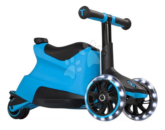 Odrážadlá od 12 mesiacov - Odrážadlo a kolobežka 2v1 trojkolesová s LED kolesami Xtend Scooter Ride-on Blue smarTrike - 4
