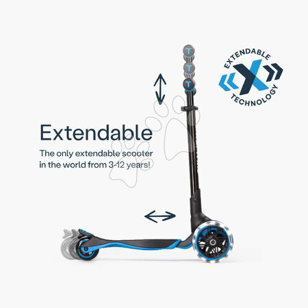 Odrážadlá od 12 mesiacov - Odrážadlo a kolobežka 2v1 trojkolesová s LED kolesami Xtend Scooter Ride-on Blue smarTrike - 15