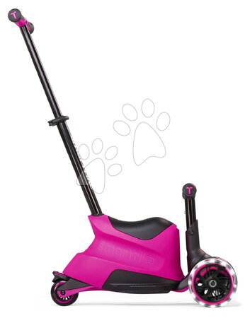 Odrážadlá od 12 mesiacov - Odrážadlo a kolobežka 2v1 trojkolesová s LED kolesami Xtend Scooter Ride-on Pink smarTrike - 2