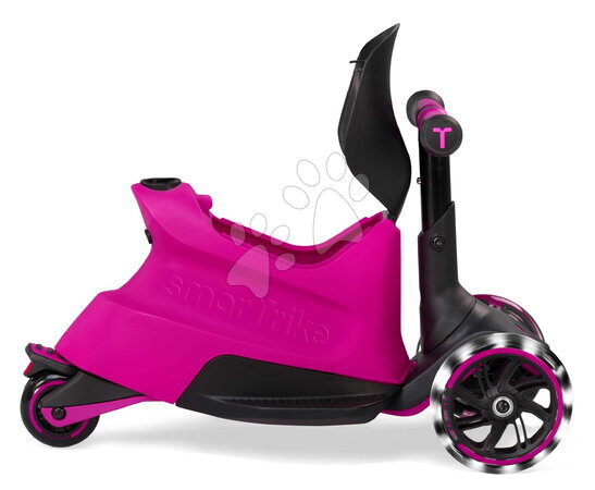 Odrážadlá od 12 mesiacov - Odrážadlo a kolobežka 2v1 trojkolesová s LED kolesami Xtend Scooter Ride-on Pink smarTrike - 6