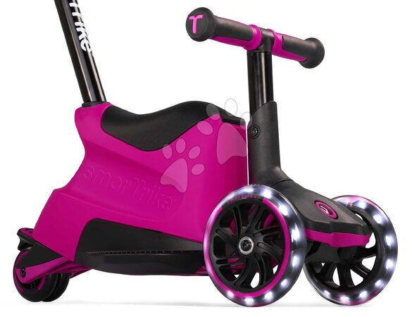 Превозни средства за деца - Скутер и колело 2в1 тротинетка с LED колела Xtend Scooter Ride-on Pink smarTrike_1