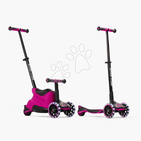 Odrážadlá od 12 mesiacov - Odrážadlo a kolobežka 2v1 trojkolesová s LED kolesami Xtend Scooter Ride-on Pink smarTrike - 10