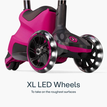 Odrážadlá od 12 mesiacov - Odrážadlo a kolobežka 2v1 trojkolesová s LED kolesami Xtend Scooter Ride-on Pink smarTrike - 13