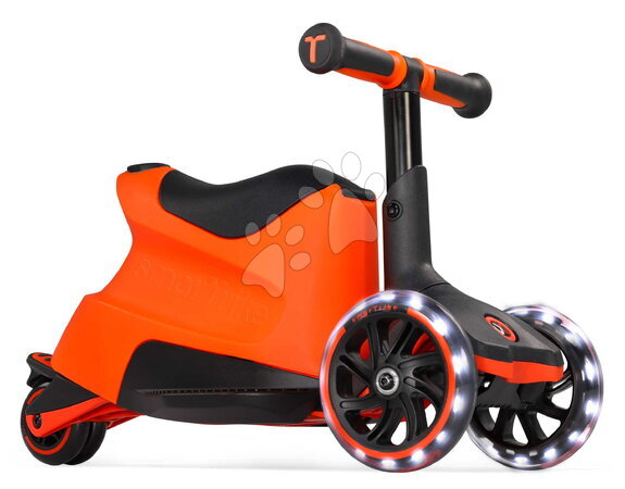 Odrážadlá od 12 mesiacov - Odrážadlo a kolobežka 2v1 trojkolesová s LED kolesami Xtend Scooter Ride-on Orange smarTrike - 4