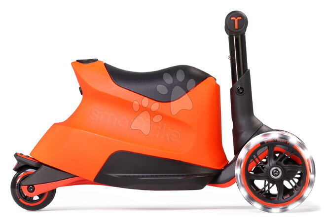 Odrážadlá od 12 mesiacov - Odrážadlo a kolobežka 2v1 trojkolesová s LED kolesami Xtend Scooter Ride-on Orange smarTrike - 5
