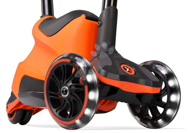 Odrážadlá od 12 mesiacov - Odrážadlo a kolobežka 2v1 trojkolesová s LED kolesami Xtend Scooter Ride-on Orange smarTrike - 7