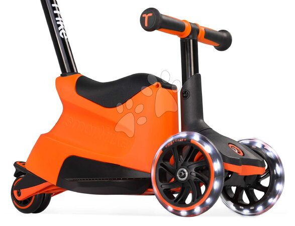 Odrážadlá od 12 mesiacov - Odrážadlo a kolobežka 2v1 trojkolesová s LED kolesami Xtend Scooter Ride-on Orange smarTrike - 8