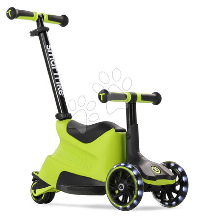 Odrážadlá od 12 mesiacov - Odrážadlo a kolobežka 2v1 trojkolesová s LED kolesami Xtend Scooter Ride-on Lime smarTrike - 2
