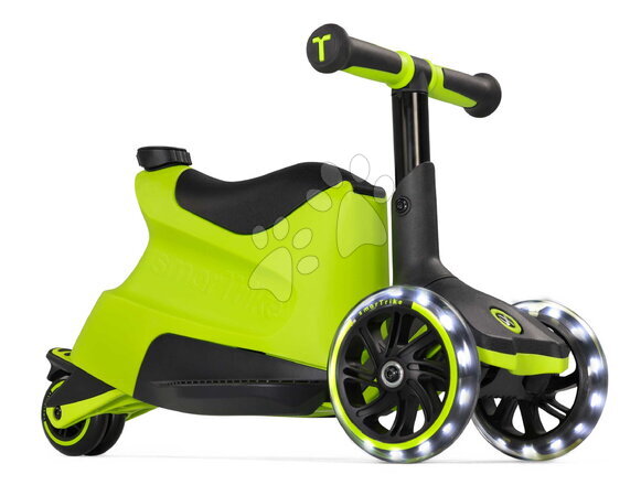 Odrážadlá od 12 mesiacov - Odrážadlo a kolobežka 2v1 trojkolesová s LED kolesami Xtend Scooter Ride-on Lime smarTrike - 3