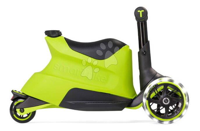 Odrážadlá od 12 mesiacov - Odrážadlo a kolobežka 2v1 trojkolesová s LED kolesami Xtend Scooter Ride-on Lime smarTrike - 4