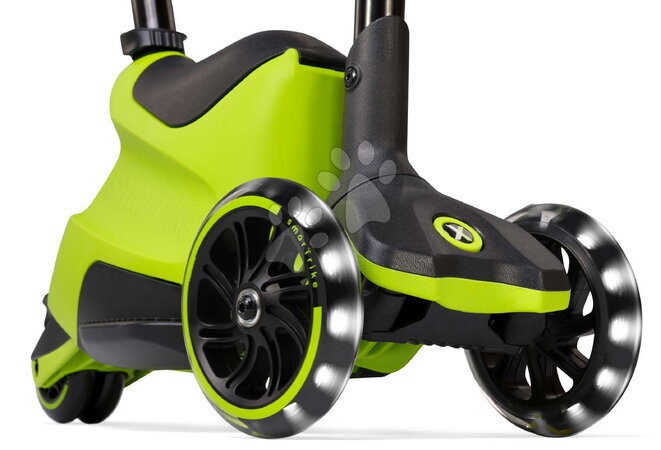 Odrážadlá od 12 mesiacov - Odrážadlo a kolobežka 2v1 trojkolesová s LED kolesami Xtend Scooter Ride-on Lime smarTrike - 6