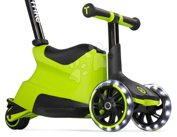 Odrážadlá od 12 mesiacov - Odrážadlo a kolobežka 2v1 trojkolesová s LED kolesami Xtend Scooter Ride-on Lime smarTrike - 7