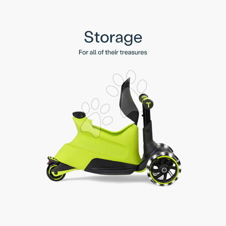 Odrážadlá od 12 mesiacov - Odrážadlo a kolobežka 2v1 trojkolesová s LED kolesami Xtend Scooter Ride-on Lime smarTrike - 12