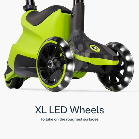 Odrážadlá od 12 mesiacov - Odrážadlo a kolobežka 2v1 trojkolesová s LED kolesami Xtend Scooter Ride-on Lime smarTrike - 13