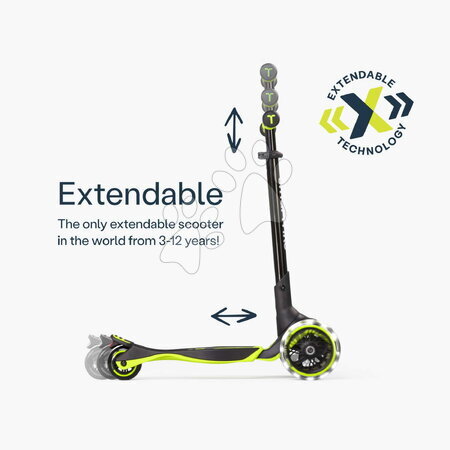 Odrážadlá od 12 mesiacov - Odrážadlo a kolobežka 2v1 trojkolesová s LED kolesami Xtend Scooter Ride-on Lime smarTrike - 14
