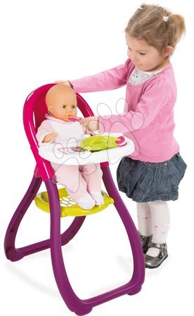 Židličky pro panenky - Jídelní židle Máša a medvěd Smoby - 1