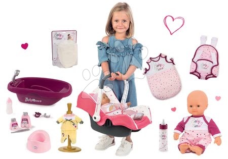 Kinderwagen für Puppen Sets - Autositz-Set Trio Pastell Maxi Cosi&Quinny Smoby 