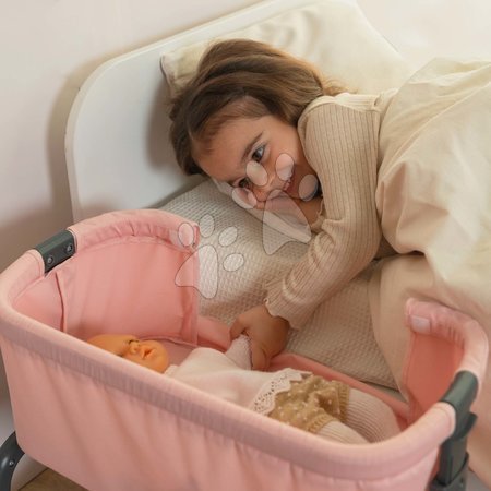 Játékbaba kiságyak és bölcsők - Kiságy Powder Pink Maxi-Cosi&Quinny Co Sleeping Bed Smoby_1