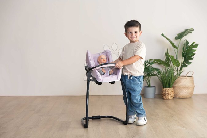 Puppenhochstühle - Hochstuhl mit Schaukel und Autositz Highchair Pink Maxi-Cosi & Quinny Smoby - 3