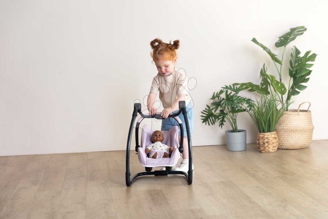 Puppenhochstühle - Hochstuhl mit Schaukel und Autositz Highchair Pink Maxi-Cosi & Quinny Smoby - 5