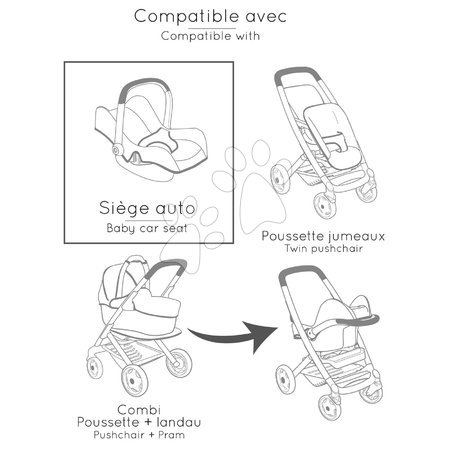 Puppenhochstühle - Hochstuhl mit Schaukel und Autositz Highchair Sandy Maxi-Cosi & Quinny Smoby - 2