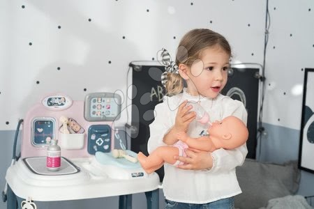 Orvosi kocsi szettek - Szett orvosi vizsgáló pult Baby Care Center Smoby_1