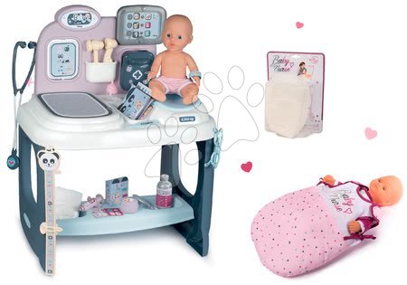 Lekárske vozíky sety - Set zdravotnícky pult pre lekára Baby Care Center Smoby