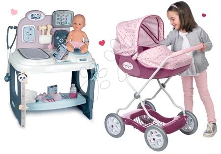 Játékok lányoknak - Szett orvosi vizsgáló pult Baby Care Center Smoby