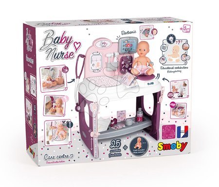 Chariots médicaux pour enfants - Table de soins et de change Violette Baby Care Center Smoby - 17