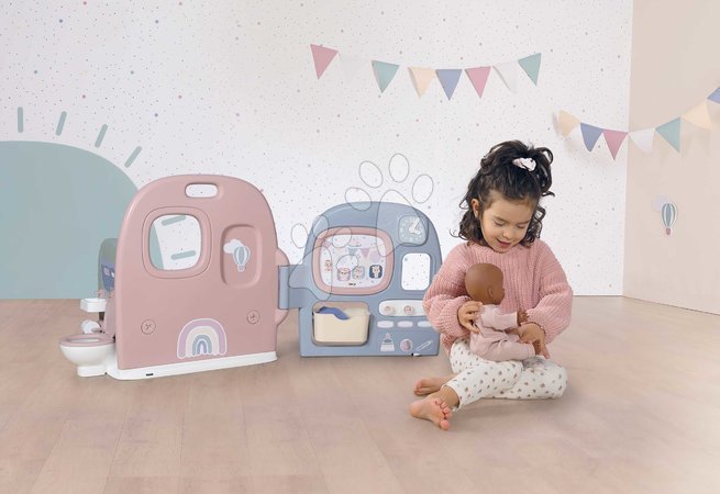 Puppenhäuser - Puppenhaus mit 5 Spielbereichen Baby Care Childcare Center Smoby - 4