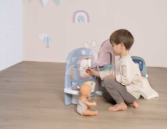 Puppenhäuser - Puppenhaus mit 5 Spielbereichen Baby Care Childcare Center Smoby - 5