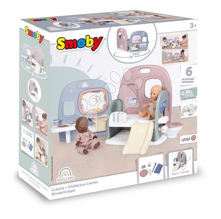Puppenhäuser - Puppenhaus mit 5 Spielbereichen Baby Care Childcare Center Smoby - 11