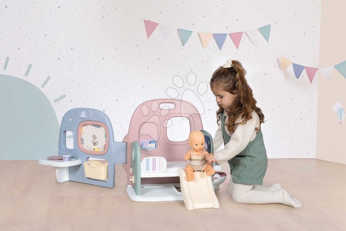 Puppenhäuser - Puppenhaus mit 5 Spielbereichen Baby Care Childcare Center Smoby - 7