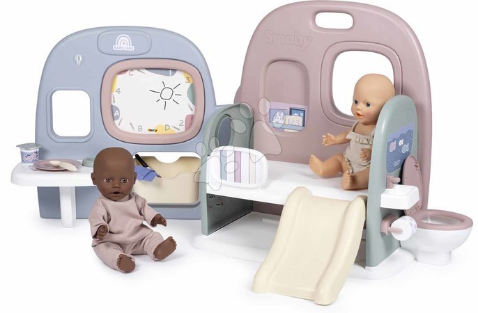 Puppen  | Seite 3 - Puppenhaus mit 5 Spielbereichen Baby Care Childcare Center Smoby