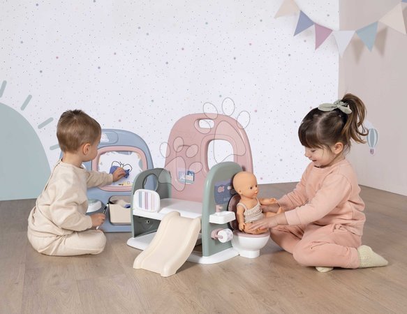 Puppenhäuser - Puppenhaus mit 5 Spielbereichen Baby Care Childcare Center Smoby - 9