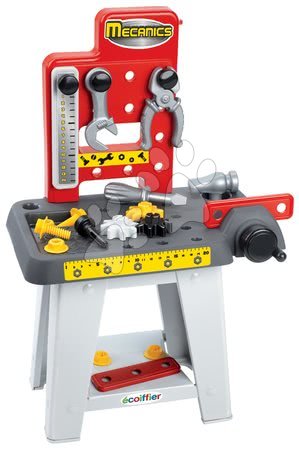 Detská dielňa a nástroje - Pracovný stôl Mecanics Écoiffier s 12 doplnkami od 18 mes
