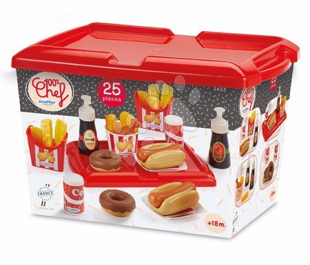 Küchenutensilien und Zubehör - Set Hotdog mit Pommes und Getränken 100% Chef Écoiffier_1