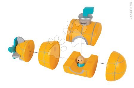 Autíčka  - Dřevěná magnetická skládačka Ponorka Kit Magnet Janod - 1