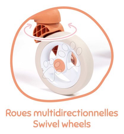 Puppenwagen ab 18 Monaten - Sportlicher Puppenbuggy mit schwenkbaren Rädern Pop Pushchair Soft Baby Nurse Smoby - 2