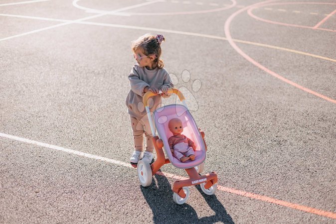 Puppenwagen ab 18 Monaten - Sportlicher Puppenbuggy mit schwenkbaren Rädern Pop Pushchair Soft Baby Nurse Smoby - 8