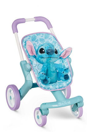 Kočárky pro panenky - Dětský sportovní kočárek s plyšovou hračkou Stitch PushChair & Plush Smoby
