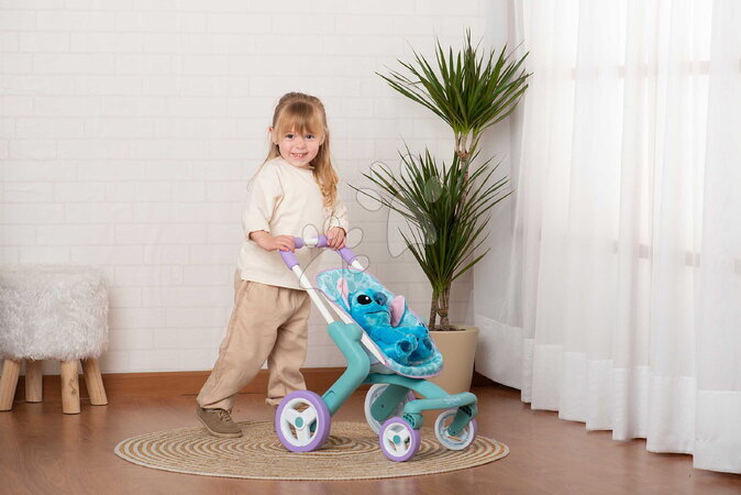 Kočíky od 18 mesiacov - Kočík športový s plyšovou hračkou Stitch PushChair & Plush Smoby - 2