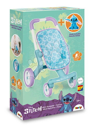 Kočíky od 18 mesiacov - Kočík športový s plyšovou hračkou Stitch PushChair & Plush Smoby - 3