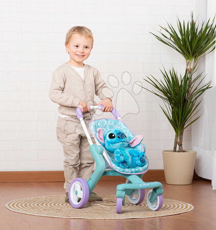 Kočárky pro panenky - Dětský sportovní kočárek s plyšovou hračkou Stitch PushChair & Plush Smoby_1