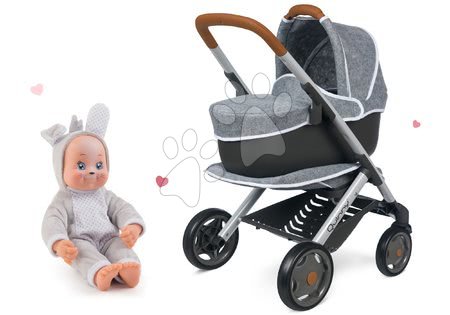 Kolica od 18 mjeseci - Set duboka sportska kolica DeLuxe Pastel Maxi Cosi&Quinny Grey 3u1 Smoby