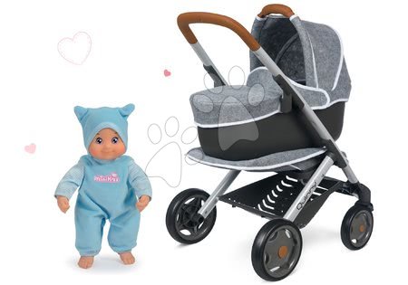 Kolica od 18 mjeseci - Set duboka sportska kolica DeLuxe Pastel Maxi Cosi&Quinny Grey 3u1 Smoby
