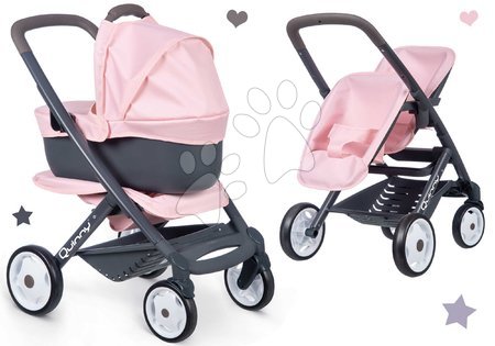 Păpuși - Set cărucior combinație triplă Powder Pink 3in1 Maxi Cosi&Quinny Smoby _1