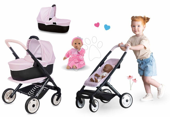 Maxi-Cosi Quinny - Set kočárek trojkombinace Puschair Pink Maxi Cosi&Quinny Smoby