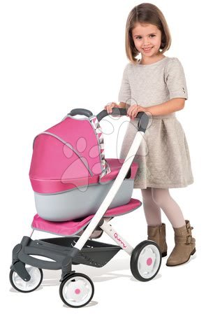 Punčke in dojenčki - Komplet voziček za dojenčka Maxi-Cosi & Quinny 7v1 Smoby (ročaj 65,5 cm) in stol z gugalnikom in sedežem za v avto_1
